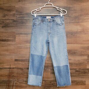 Dear John Jeans Size 28 Frankie High Rise Cropped Straight Tide Pool Raw Hem
